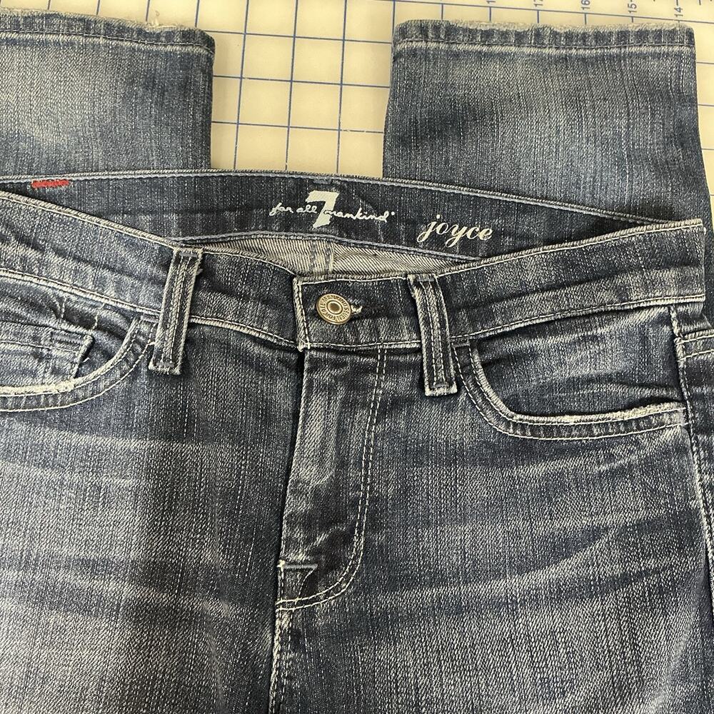 7 for all Mankind‎ Women's Joyce High Waisted Skinny Jeans Medium Wash Blue 25